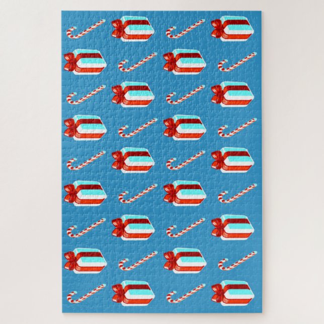 Rompecabezas de Navidad con bastón de caramelo 1.0 (Vertical)