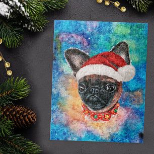Rompecabezas de Navidad del perro de raza Griffon 