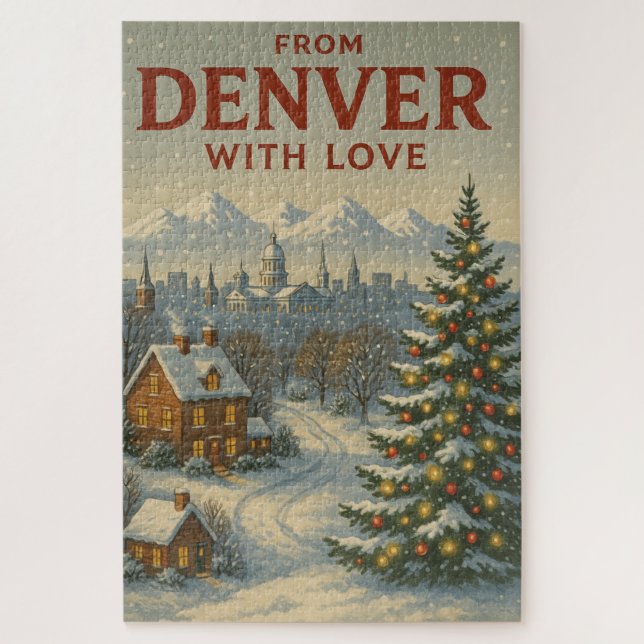 Rompecabezas de Navidad Desde Denver con Amor (Vertical)