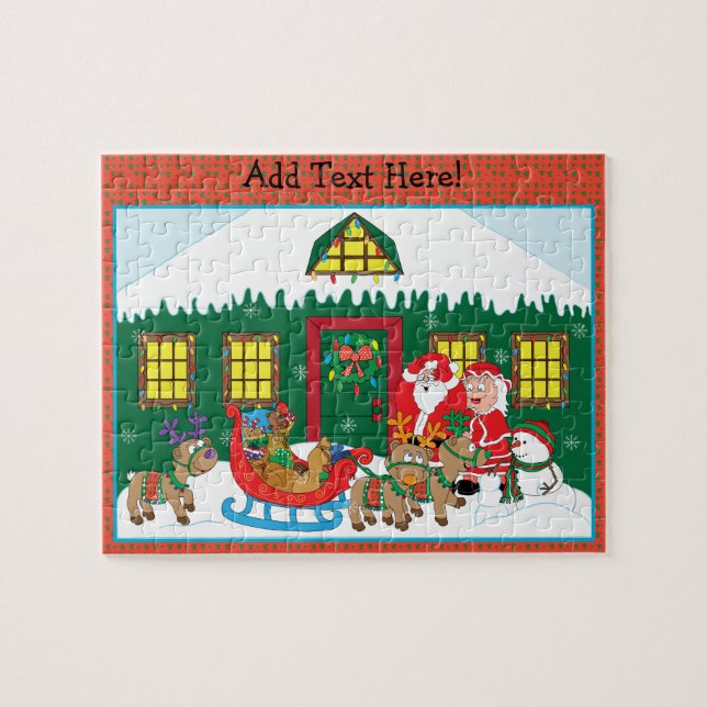 Rompecabezas de Navidad Personalizable (Horizontal)