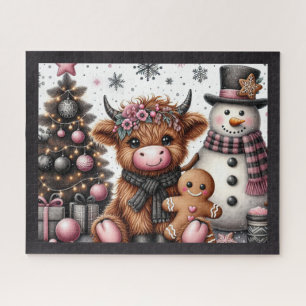 Rompecabezas de Navidad Rústica Vaca de las Tierra