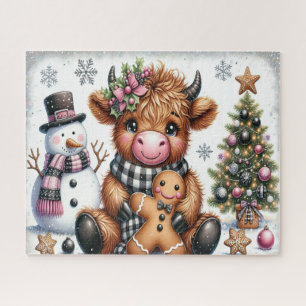 Rompecabezas de Navidad Rústica Vaca de las Tierra