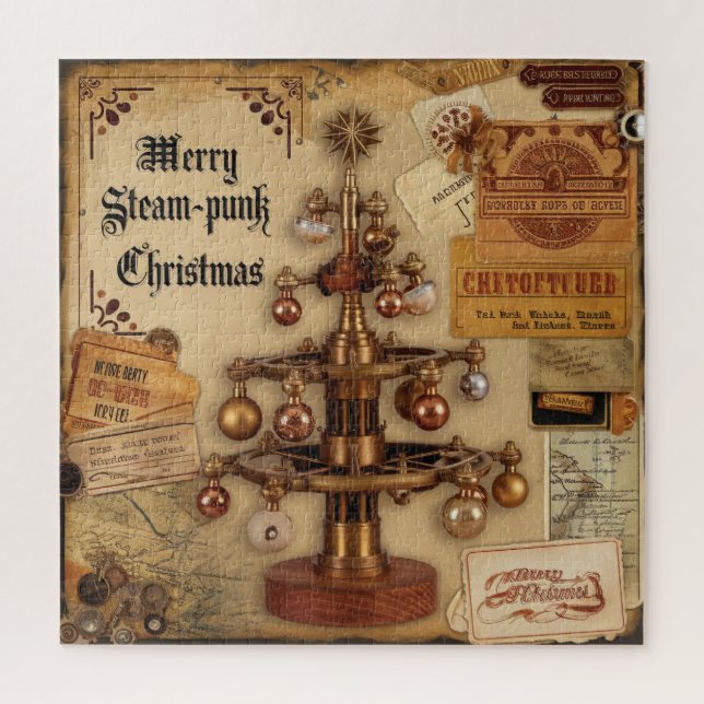 Rompecabezas de Navidad Steampunk (Vertical)