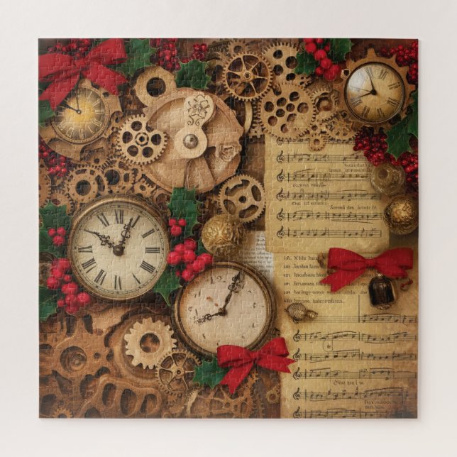 Rompecabezas de Navidad Steampunk (Vertical)