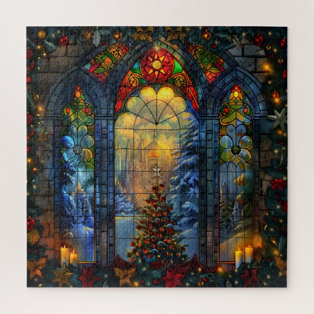 Rompecabezas de Navidades de vidrio contenido (Vertical)