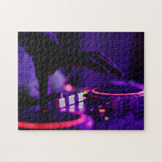 Rompecabezas de neón de DJ