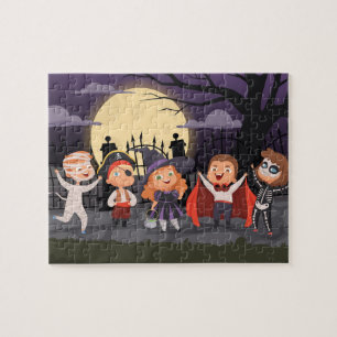 Rompecabezas de niños de Halloween Trick or Treat