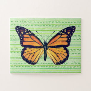 Rompecabezas de niños pequeños de arte de mariposa