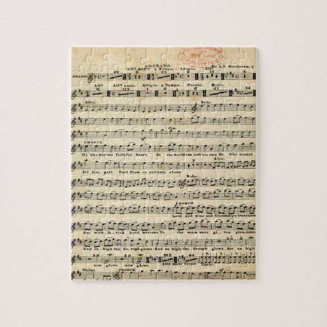 Rompecabezas de no. 9 de la sinfonía de Beethoven (Vertical)