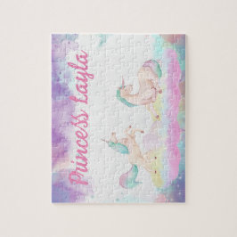 Rompecabezas de nombre infantil unicornio de perso