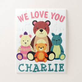 Rompecabezas de nombre personalizado con animales