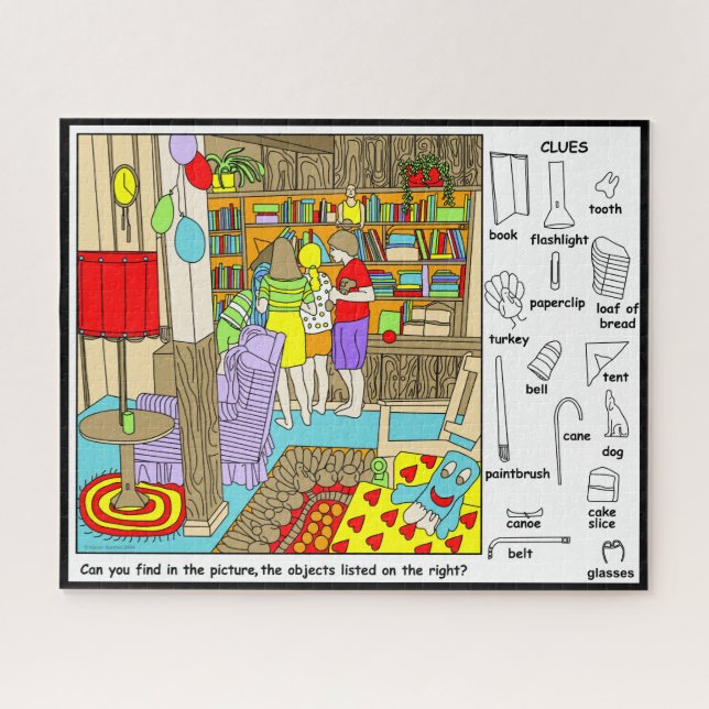 Rompecabezas de objetos ocultos de amigos (Horizontal)