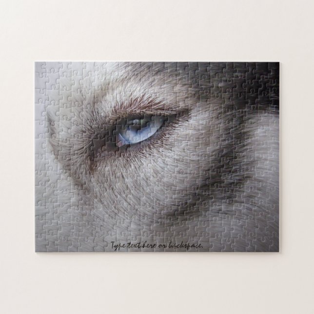 Rompecabezas de ojos Husky Rompecabezas de Perro P (Horizontal)