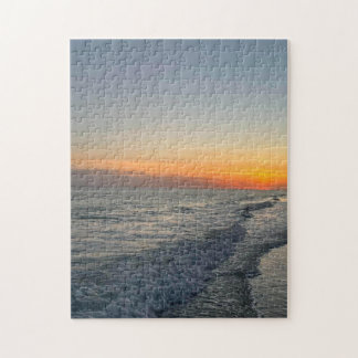 Rompecabezas de olas al atardecer