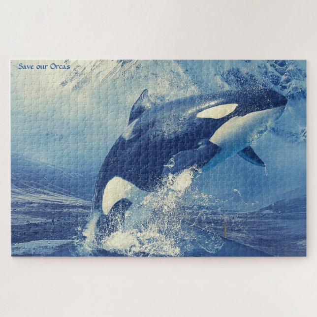 Rompecabezas de orcas o ballenas asesinas (Horizontal)