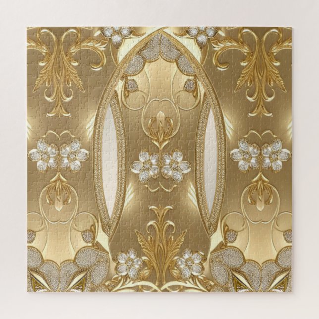 Rompecabezas de oro ornato floral (Vertical)