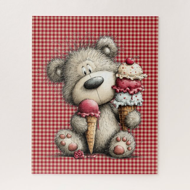 Rompecabezas de oso de verano (Vertical)