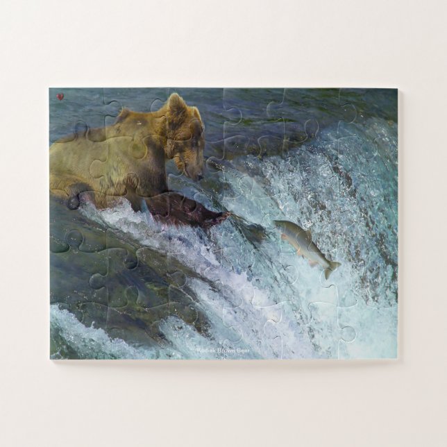 Rompecabezas de oso pardo de Kodiak (Horizontal)