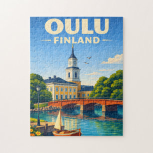 Rompecabezas de Oulu Finlandia Viaje Vintage