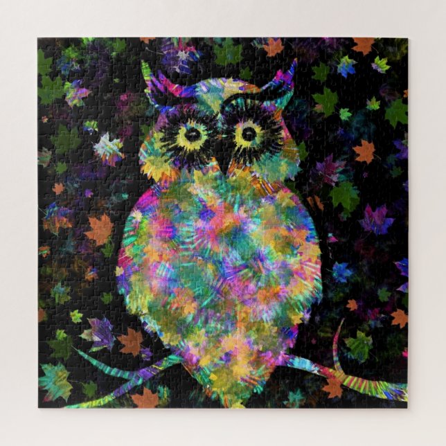 Rompecabezas de Owl Jigsaw - Pintura de arte (Vertical)
