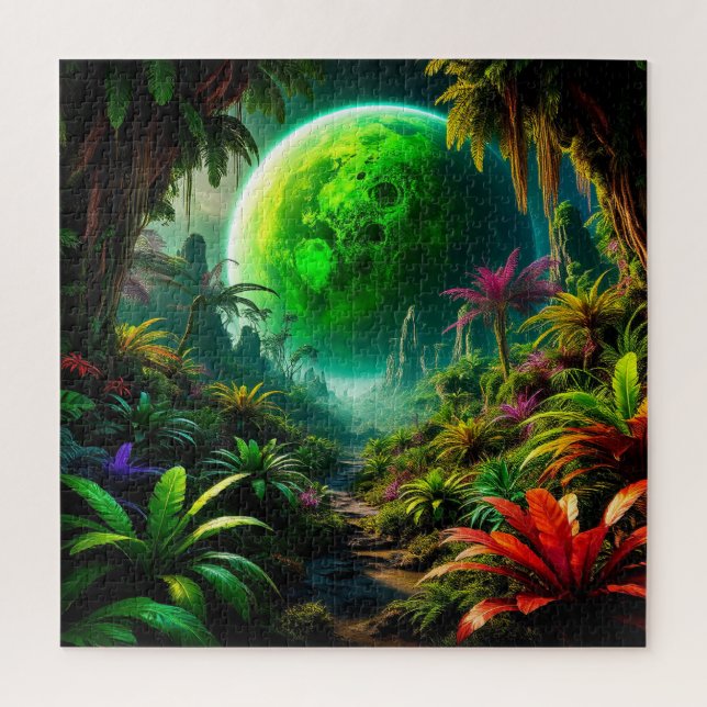 Rompecabezas de paisaje alienígena Regalo de espac (Vertical)
