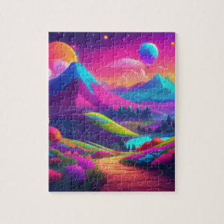 Rompecabezas de paisaje colorido