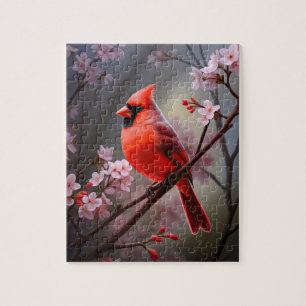 Rompecabezas de pájaro rojo del cardenal norte de