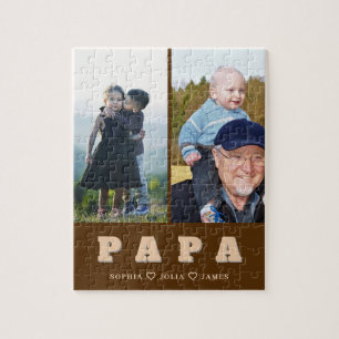 Rompecabezas de Papá Moderno con Fotos de Nietos