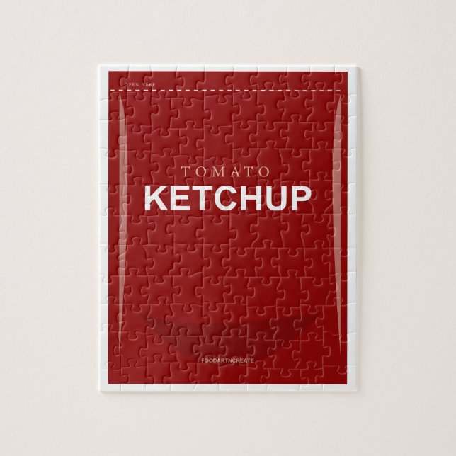 Rompecabezas de paquete Ketchup de 8"x10" (Vertical)