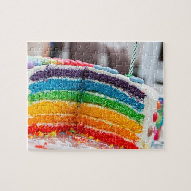 rompecabezas de pastel de cumpleaños (Horizontal)