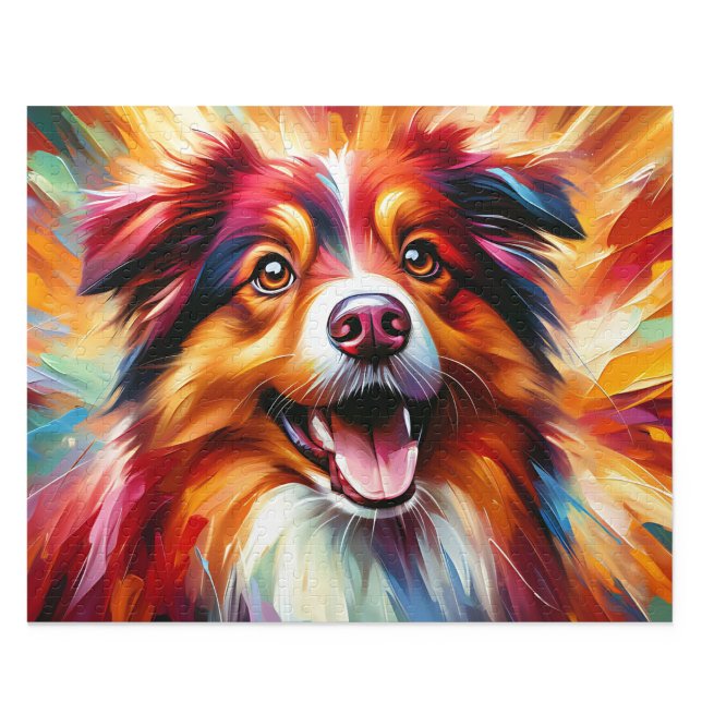 Rompecabezas de Pastor Australiano: Pastor Austral (Australian Shepherd Puzzle: Red Tri-Color Aussie Jigsaw)
