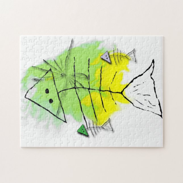 Rompecabezas de peces primitivos (Horizontal)
