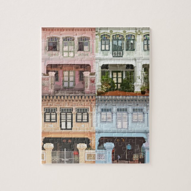 Rompecabezas de Peranakan Shophouses (Vertical)
