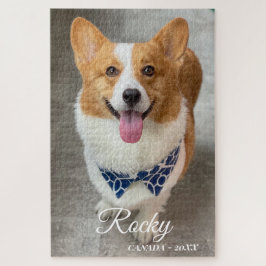 rompecabezas de perro con nombre y foto personaliz
