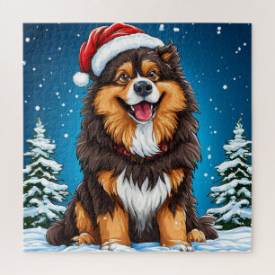 Rompecabezas de Perro de Navidad para Niños y Aman