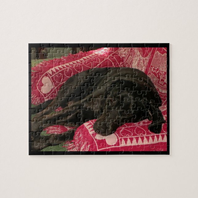 Rompecabezas de perro dormido (Horizontal)