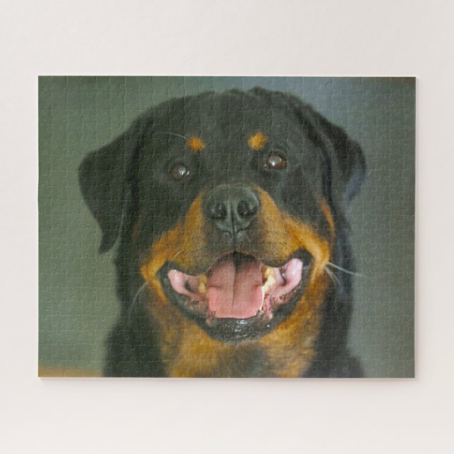 Rompecabezas de Perro Rottweiler. (Horizontal)