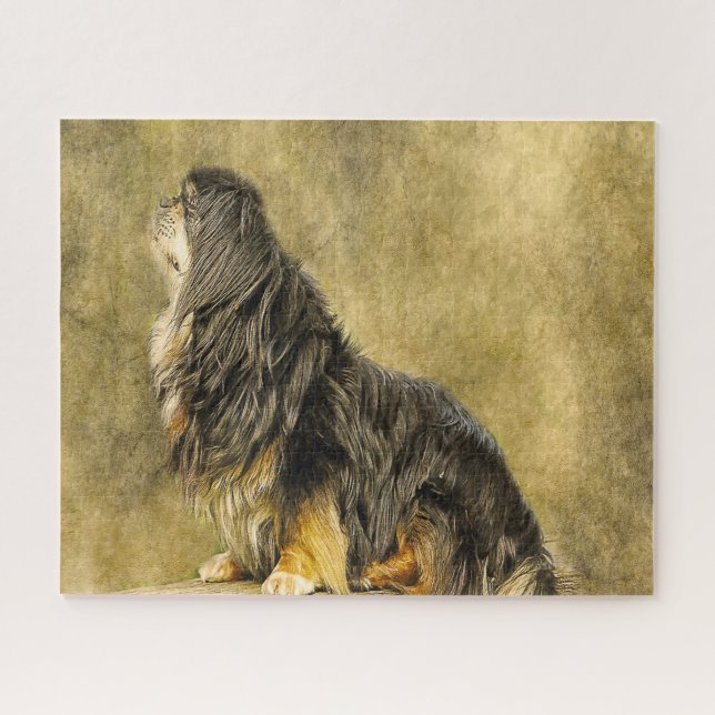 Rompecabezas de Perros Spaniel Tibetano (Horizontal)