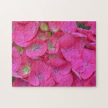 Rompecabezas de Pétalos de Flor de Hortensia Rosa