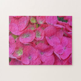 Rompecabezas de Pétalos de Flor de Hortensia Rosa