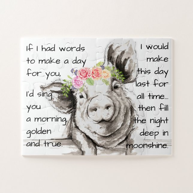 Rompecabezas de Petunia Pig (Horizontal)
