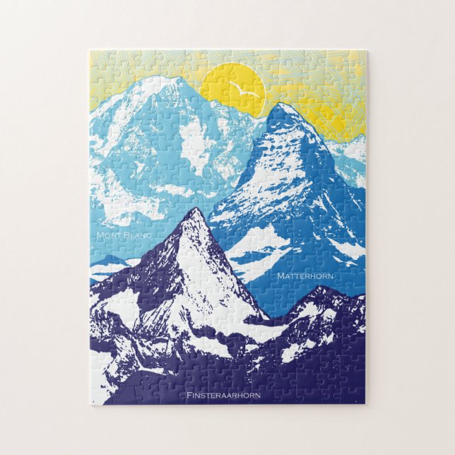 Rompecabezas de pico alpino de 11x14 para personas (Vertical)