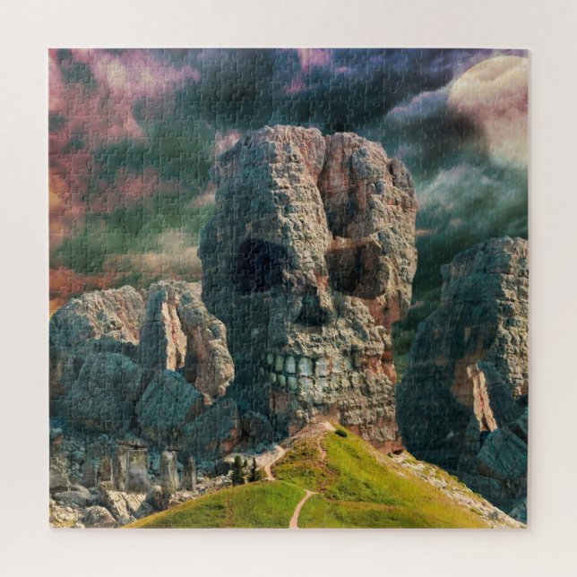 Rompecabezas de piedra de roca - Calavera - Fantas (Vertical)