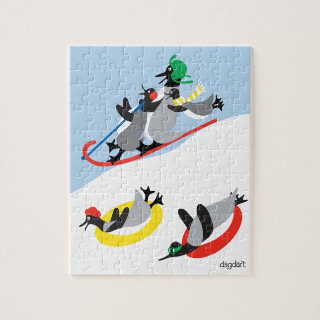 Rompecabezas de Pingüinos en Trineo (Vertical)