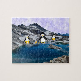 Rompecabezas de pingüinos pescando
