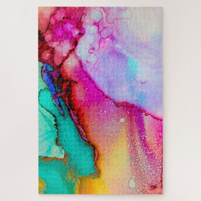 Rompecabezas de pintura colorida abstracta (Vertical)