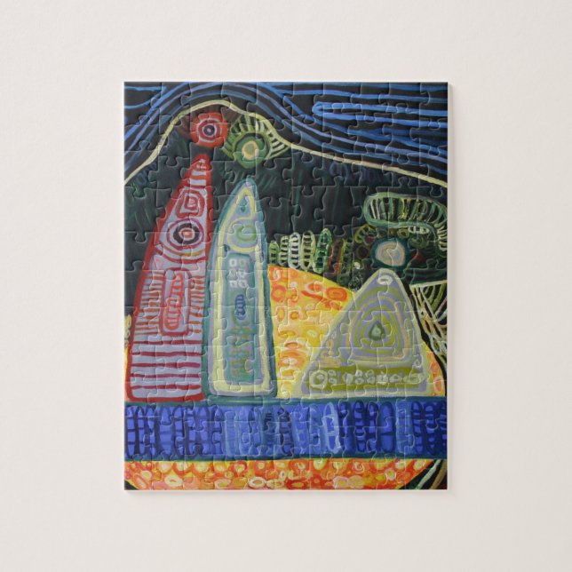 Rompecabezas de pintura de arte familiar (Vertical)