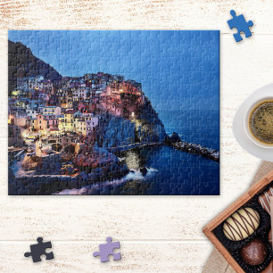 Rompecabezas de pintura nocturna de Cinque Terre I
