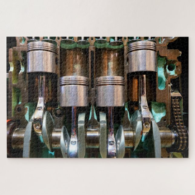 rompecabezas de pistones del motor del coche (Horizontal)