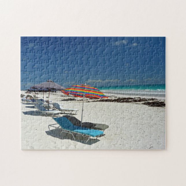 Rompecabezas de playa de Bahamas Harbour Island (Horizontal)